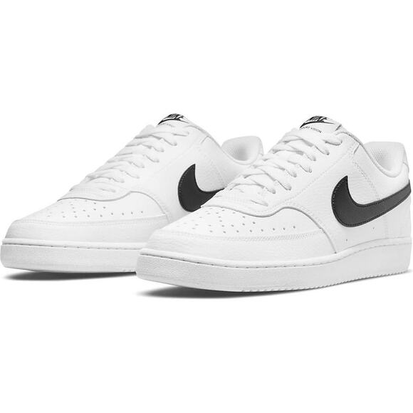 NWT Nike Men's Low-Top Sneakers, White/Black-Size 8 - Picture 1 of 7